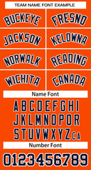 Custom Orange Navy-White Classic Style Authentic Two-Button Baseball Jersey