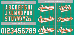 Custom Teal White-Orange Stripe Fashion Authentic Baseball Jersey
