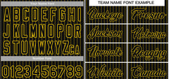 Custom Black Yellow Stripe Fashion Authentic Baseball Jersey