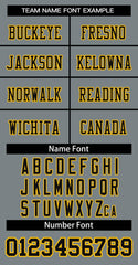 Custom Gray Black-Gold Classic Style Authentic Football Jersey