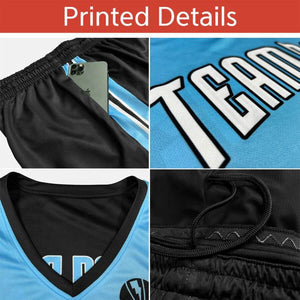 Custom Aqua Red-Black Gradient Fashion Sets Slash Basketball Jersey