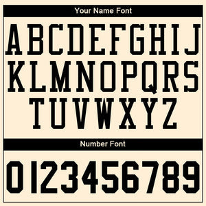 Custom Cream Black Classic Sets Basketball Jersey