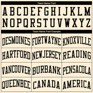 Custom Cream Black Classic Sets Basketball Jersey