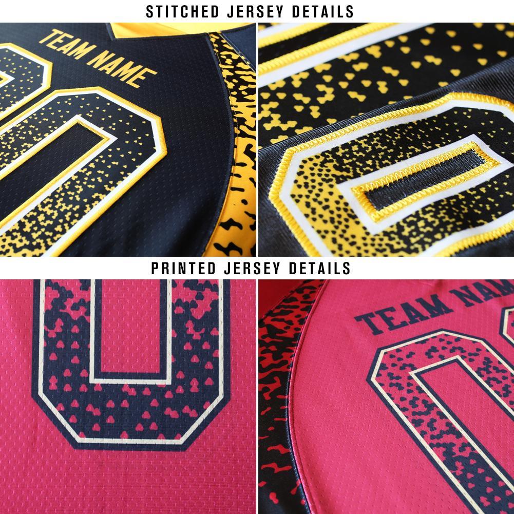 Custom Vegas Gold Black-White Drift Fashion Mesh Authentic Football Jersey