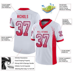 Custom White Scarlet-Royal Drift Fashion Mesh Authentic Football Jersey