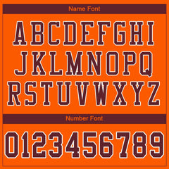 Custom Orange Burgundy-White Classic Style Mesh Authentic Football Jersey