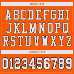 Custom Orange White-Navy Classic Style Mesh Authentic Football Jersey